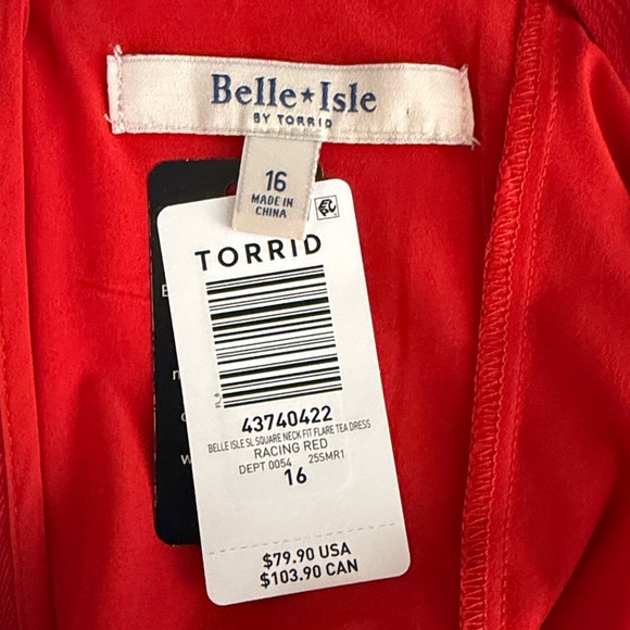 Torrid Strapless Red Dress - Picture 5 of 5